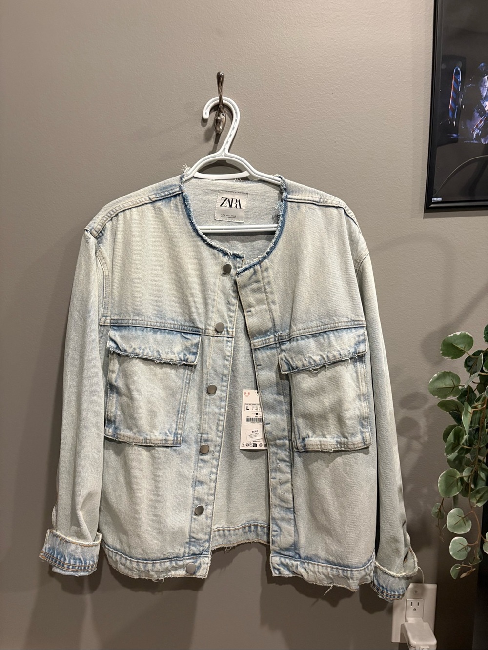Zara Light Blue Denim Jacket - Casual Jacket
